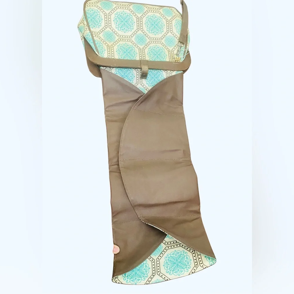 Petunia pickle bottom, clutch diaper bag in Brown turquoise
